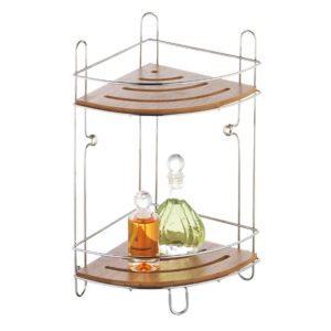 Etajera de colt pentru baie Axentia, Bamboo Two, lemn de bambus, 20x20x37 cm - Axentia, Maro