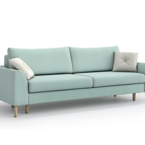 Canapea extensibila 3 locuri Optisofa, William Melva Aquamarine, albastru aqua, 240x95x79 cm - Optisofa, Albastru