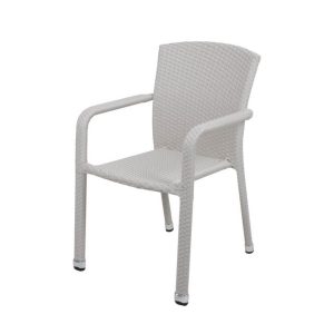 Fotoliu pentru exterior Garden Pleasure, Bermuda, alb prafuit, 84x66x57 cm - Garden Pleasure, Crem