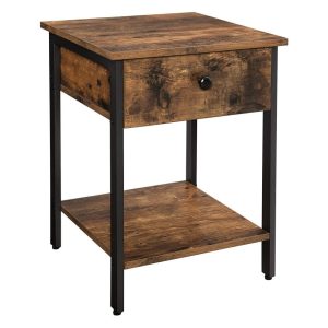 Noptiera Vasagle, PAL, 40x40x55 cm, maro rustic - VASAGLE, Maro