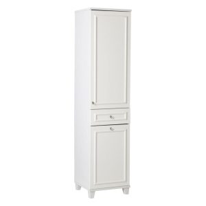 Dulap pentru baie Vella, PAL melaminat, 58x39x177 cm, alb - Vella, Alb