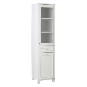 Dulap pentru baie Vella, PAL melaminat, 58x39x177 cm, alb - Vella, Alb