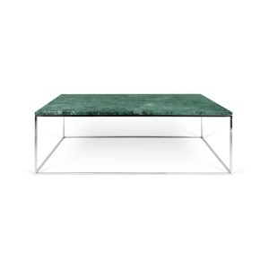 Măsuță de cafea cu blat din marmură TemaHome Prairie, 75 x 120 cm, verde - argintiu